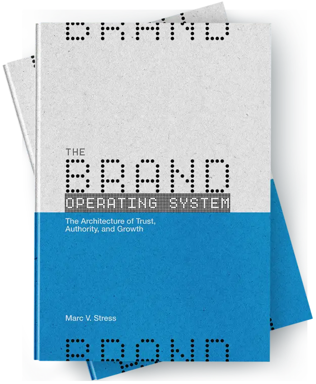The Brand Operating System book cover from Oberfeld Press Author Marc V. Stress